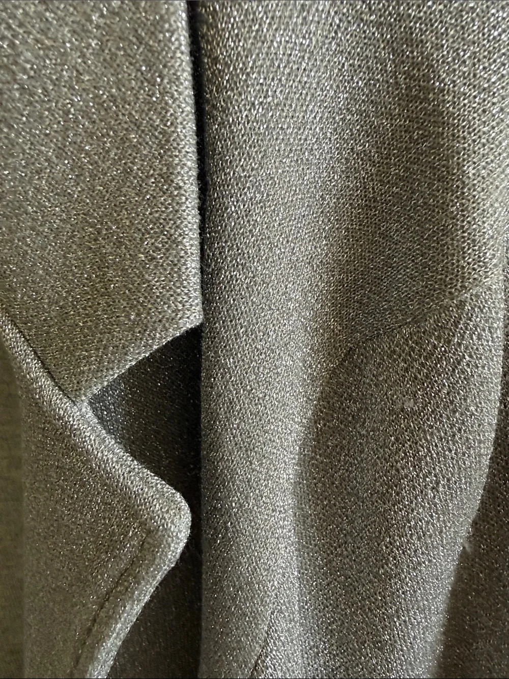 J. Crew Metallic Gray Open-Front Knit Cardigan Blazer